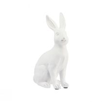 Produkt Zajączek siedzący Zajączek dekoracyjny Dekoracja wielkanocna biały sztuczny kamień wys. 22cm