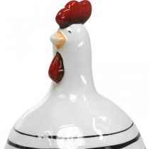 Produkt Ozdobna figurka ceramiczna w czarno-białe paski Wielkanoc W17cm 2szt