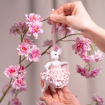 Produkt Zawieszki w kształcie króliczka baletnicy, idealna ozdoba na gałązki wielkanocne lub choinkę, 12 cm, 2 sztuki