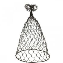 Produkt Kaptur druciany, ozdobny dzwonek, krata wykonana z metalu Brązowy W25cm Ø16cm