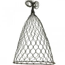Produkt Kaptur druciany, ozdobny dzwonek, krata wykonana z metalu Brązowy W25cm Ø16cm