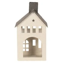 Produkt Dekoracyjny metalowy domek z kominem i oknem, 24 cm