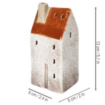 Produkt Ceramiczna dekoracja domu z kominem, domek z podgrzewaczy, jesień i zima, 13 cm, 2 sztuki