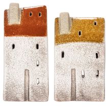 Produkt Ceramiczna dekoracja domu z kominem, domek z podgrzewaczy, jesień i zima, 13 cm, 2 sztuki