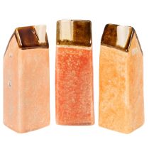 Produkt Dekoracyjny ceramiczny domek w miniaturze z oknami, 14 cm, 3 sztuki