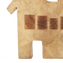 Produkt Dekoracyjny dom z drewna drewniana dekoracja świecznika czarny 16,5×3,5cm×22cm