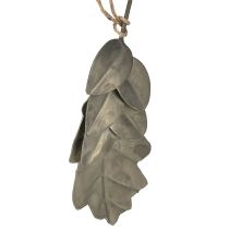 Produkt Jesienne listki dekoracyjne metalowe srebrnoszare dł.20cm 4szt