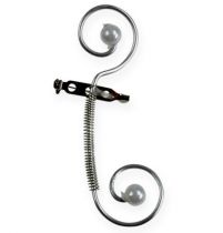 Produkt Wpinka ślubna z perłami, srebrna 8cm 24 szt