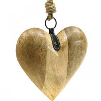 Serce z drewna, ozdobne serce do zawieszenia, ozdoba serca wys.19cm