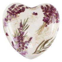 Produkt Dekoracja serca dekoracja ceramiczna lawenda dekoracja stołu ceramika 8,5cm
