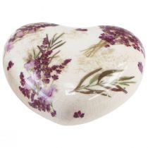 Produkt Dekoracja Serca Ceramiczna Dekoracja Lawenda Dekoracja Stołowa Kamionka 8,5 cm 3 szt