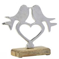 Ozdoba serce do umieszczenia z dekoracją ślubną w kształcie ptaka 16,5cm × 19,5cm