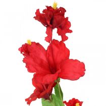 Sztuczny kwiat gałąź hibiskusa czerwona gałąź dekoracyjna hibiskus H107cm