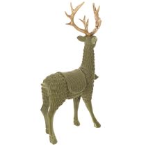 Produkt Dekoracyjna figura jelenia stojącego, zdobiona porożem, 31 cm