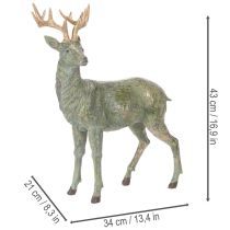 Produkt Figurka jelenia, dekoracyjna, stojąca, szczegółowa, 43 cm