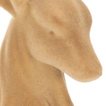 Produkt Dekoracyjna figurka leżącego jelenia z porożem, zdobienie flokowane, 58 cm