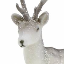 Produkt Deco jeleń flokowany/śnieżony 27,5cm 2 szt