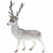 Produkt Dekoracyjny jeleń flokowany/śnieżony 39cm