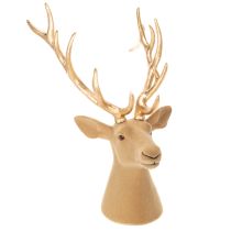 Produkt Dekoracyjna rzeźba głowy jelenia z dużym porożem, 52 cm