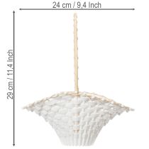 Produkt Kosz ślubny dla dziewczynki z kwiatami 24 cm x 17 cm
