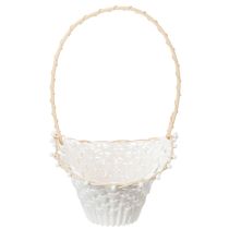 Produkt Kosz ślubny dla dziewczynki z kwiatami 24 cm x 17 cm