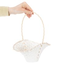 Produkt Kosz ślubny dla dziewczynki z kwiatami 24 cm x 17 cm