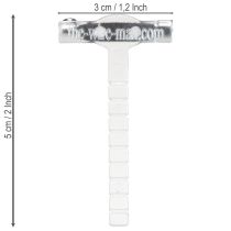 Produkt Spinki ślubne transparentne/srebrne 5 cm 50 szt.