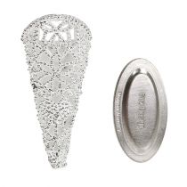 Produkt Przypinka ślubna z magnesem, srebrna 4,5cm