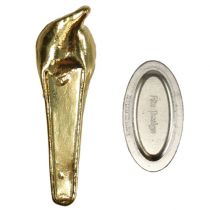 Przypinka ślubna z magnesem złota 5cm