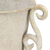 Produkt Wysoki ozdobny trofeum, zabytkowy wazon metalowy szary Ø15cm W50cm