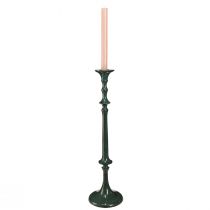 Produkt Wysoki świecznik z metalu i ceramiki w kolorze zielonym, wys. 49 cm