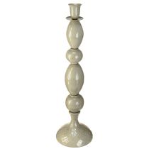 Produkt Wysoki świecznik metalowy w kolorze szarego złota 51cm