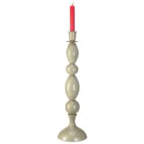 Produkt Wysoki świecznik metalowy w kolorze szarego złota 51cm