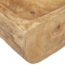 Produkt Drewniana dekoracja z pustą ozdobną misą wykonaną z drewna 40×13–16cm×6,5cm