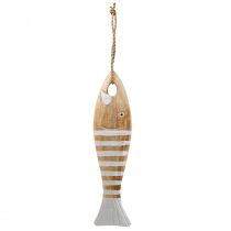 Drewniana dekoracja rybka morska rybka wisiorek drewno 28,5cm