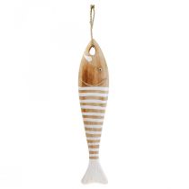 Drewniana dekoracja rybka morska ryba wisiorek drewno 49cm