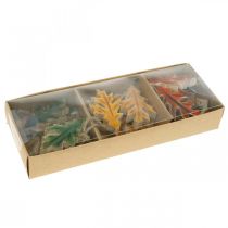 Produkt Dekoracyjne liście drewno do zawieszenia kolorowej jesiennej dekoracji 6,5×4cm 12szt