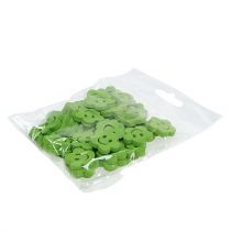 Produkt Kwiat drewniany z twarzą zielony 2,5cm 48 szt
