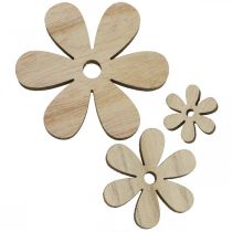 Drewniane kwiaty rozproszone dekoracja deco kwiaty drewno Ø2,5–6,5 cm 29szt