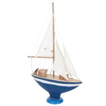 Produkt Dekoracja w kształcie żaglówki, która doda Twojemu domowi wyjątkowego charakteru i morskiego uroku, 54 cm