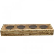 Produkt Dekoracja stołu świecznik adwentowy podstawka na świeczkę drewno L48cm