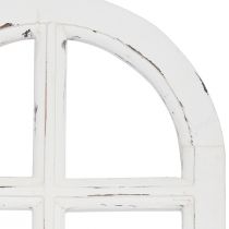 Produkt Drewniana dekoracja shabby chic ozdobna rama okienna drewno biała 29,5×48cm
