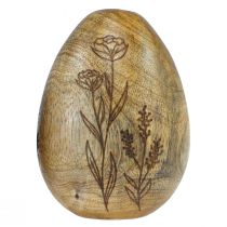Produkt Drewniane jajka naturalne drewno mango Pisanki z drewna dekoracje kwiatowe H10cm 3 szt