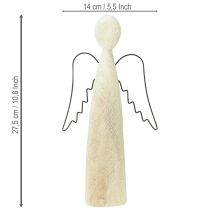 Produkt Drewniany anioł naturalny anioł stróż drewniana figurka nowoczesna wys. 27,5 cm