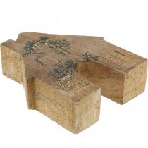 Produkt Drewniana dekoracja domu Świąteczny dom drewniany dom dekoracja drewniany stojak wys.10cm