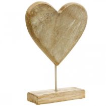 Produkt Drewniane serce serce na patyku deco serce drewno naturalne 25,5cm wys.33cm