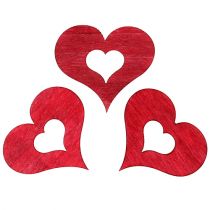 Produkt Drewniane serce do posypania czerwone 4cm 72 szt