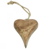 Drewniana zawieszka serce serce dekoracja drewniana do zawieszenia 10cm 3szt