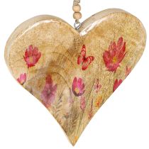 Produkt Drewniane Serca Do Wiszących Kwiatów Naturalny Róż H18cm 2 Szt