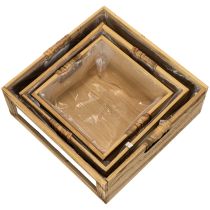 Produkt Drewniane pudełko z tablicą i wkładką, zestaw 3 rozmiarów, 30 cm